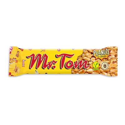 Produktbild von Mr Tom Erdnussriegel aus gerösteten Erdnüssen und Karamell 40g
