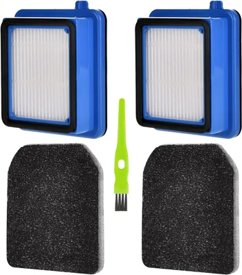 Vacuum cleaner filters and a small cleaning brush.