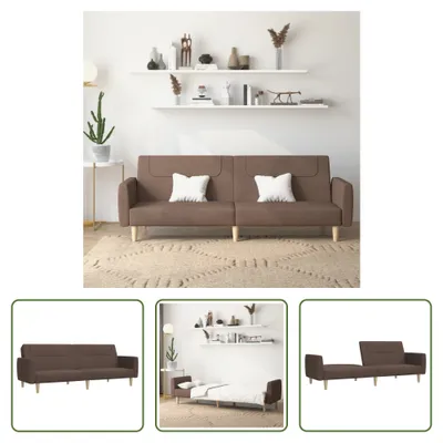 Produktbild von The Living Store Schlafsofa 2-Sitzer Taupe Stoff