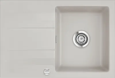 Produktbild von Systemceram KeraDomo Spüle GENEA 75 in ALU mit Excenterbedienung / Einbauspüle