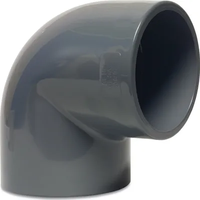 Produktbild von Mega Winkel 90° PVC-U 140 mm Klebemuffe 16 bar, grau