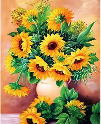 Produktbild von Malen nach Zahlen Diamond Painting Sonenblume: Kreatives Malen, 30x40cm