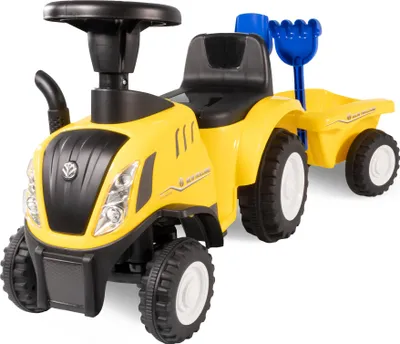 Produktbild von Rutschauto Traktor New Holland gelb mit Anhänger, Kinderauto ab 1 Jahr