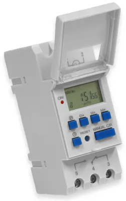 Produktbild von RELTECH Digitale Zeitschaltuhr RZSD1, 230 V, DIN-Schiene, 1 Kanal