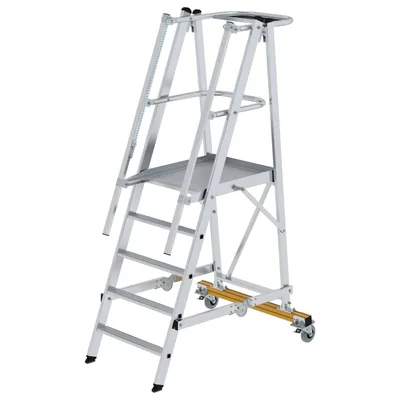 Image de Échelle aluminium à plate-forme mobile, pliable, 5 marches 52305