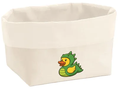Produktbild von Huuraa Organizer Quietscheente Dinosaurier Gummiente Gärtnerin 8 Liter Large Canvas Baumwolle Utensilo Geschenkidee