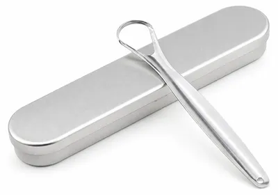 Produktbild von INF Zungenschaber Edelstahl Silber