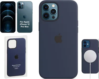 Zdjęcie produktu dla Apple Silicone Backcover MagSafe dla Apple iPhone 12 Pro Max - Deep Navy