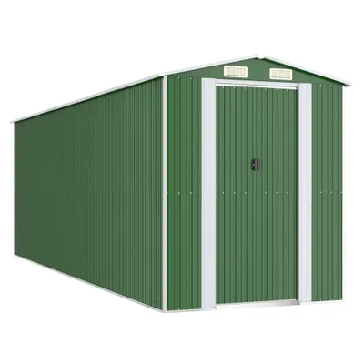Zdjęcie produktu dla vidaXL Szopa ogrodowa zielona 192x606x223 cm stal ocynkowana