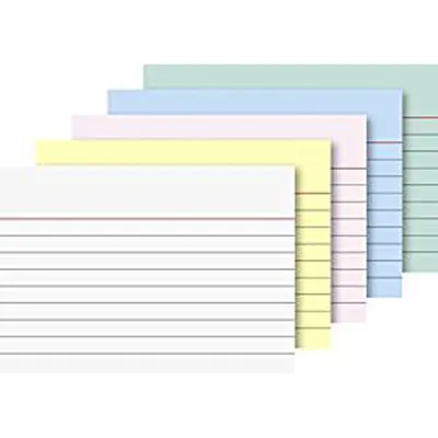 Image de Fiches A8 couleurs assorties boîte de 200