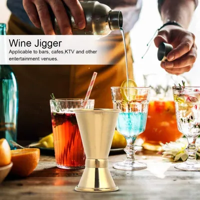 Produktbild von Messbecher aus Edelstahl, 1 Liter - Bar-Messbecher - Cocktail-Jigger - Spülmaschinenfest - Rutschfest - Hochwertige Verarbeitung - Cocktail-Jigger