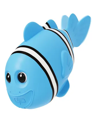 Produktbild von Badespielzeug für Kleinkinder 1-3, Neugeborenes Baby Badethermometer, Schwimmroboter Niedliches Poolspielzeug, IP67 Wasserdicht, Blau