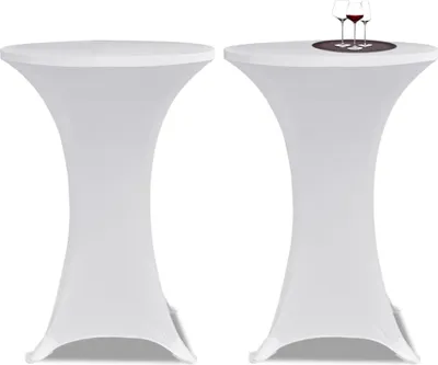Produktbild von vidaXL Stehtischhussen 4 Stk. Ø 60 cm Weiß Stretch