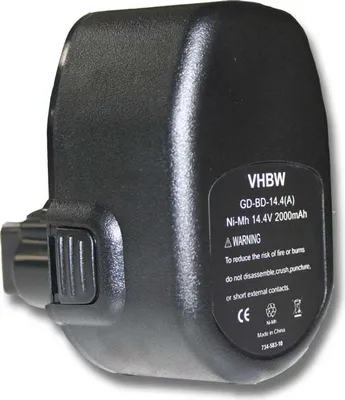 Produktbild von vhbw Akku kompatibel mit Black & Decker CD14, CD1402K2, CD14CAB, CD1440K, CD14CA, CD140GKR, CD140GK, CD140GK2 Werkzeug (2000 mAh, NiMH, 14,4 V)