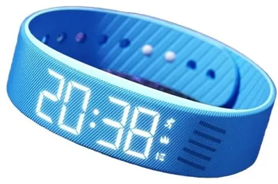Produktbild von Geräuschlose Vibrationsuhr mit Schlafzyklusüberwachung, Fitness-Tracking, Schrittzähler, Kalorienzähler, Distanzmessung, Stoppuhr, Timer, Datumsanzeige und USB-Ladefunktion (blau)
