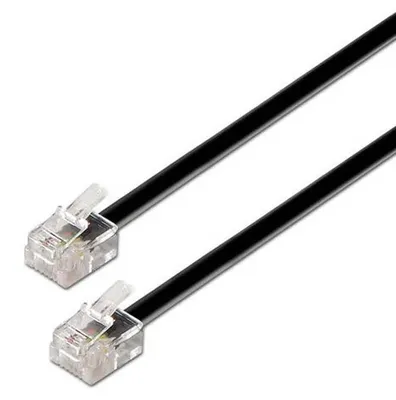 Image de Aisens - Câble téléphonique 6p4c, m-m, noir, 2,0m