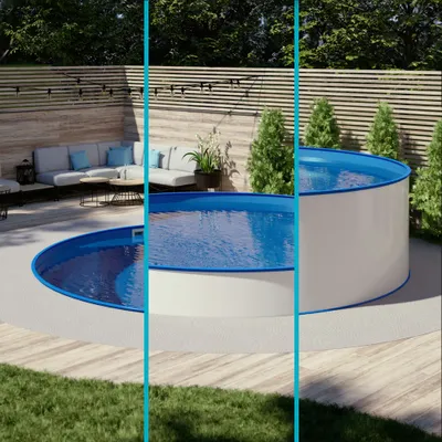 Produktbild von Rundpool Stahlwandbecken Ø 4,20 x 1,20 m, Folie blau 0,80 mm