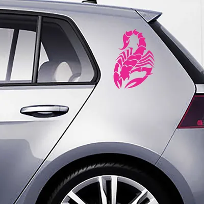 Produktbild von Aufkleber - Autoaufkleber-Set "Skorpion" 2 Stk. je 60cm x 40cm pink - Tuning Carystyling Heckscheibe Auto