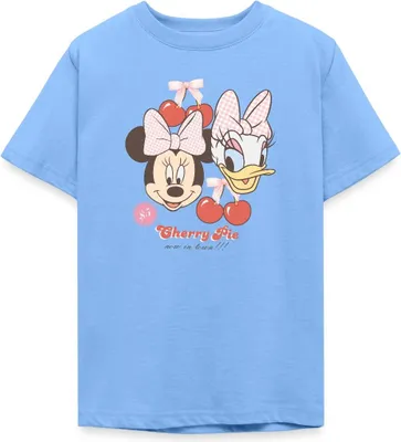 Produktbild von Mickey & Minnie Cherry Pie Minnie & Daisy Teenager T-Shirt, 134/146 (9-11 Jahre), Himmelblau