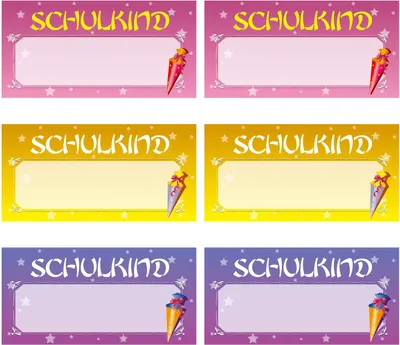 Produktbild von Oblique Unique 6 Namensaufkleber Namen Etiketten Sticker Kinder Kindergarten Schule
