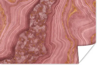 Produktbild von MuchoWow® Poster Roségold - Achat - Edelstein - Abstrakt 180x120 cm - Fotoplakat
