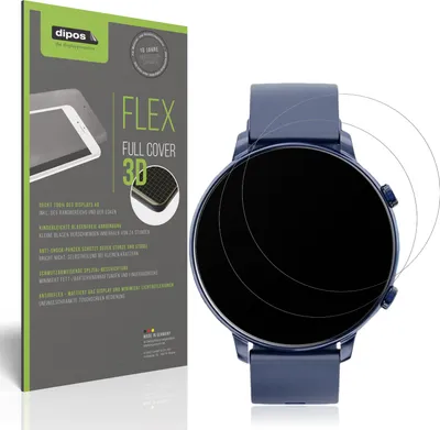 Produktbild von 2x Full Cover Schutzfolie matt für Hwagol 1.43 Zoll Smartwatch Panzerfolie Anti-Shock