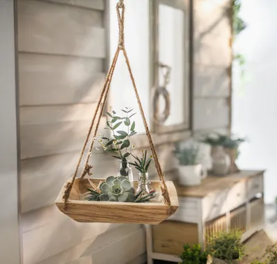 Produktbild von Schale Wood" aus Holz & Sisal, hängend, Obstkorb, Hängekorb"