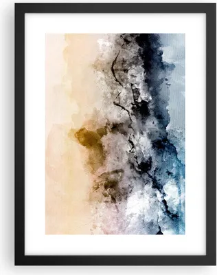Produktbild von Gerahmtes Poster - Schwarzer Rahmen - Abstraktion Wolken Berge - 30x40 cm - Wand Bild - Wanddeko - Wandbilder - Kunstposter - Wandposter - Bilderrahmen - Bilder - Kunstdruck - P2BPA30x40-4894