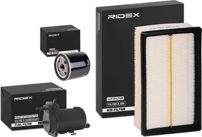 Produktbild von RIDEX Filterset Inspektionspaket Filtersatz für RENAULT CLIO II (BB0/1/2, CB0/1/2) für NISSAN JUKE (F15)