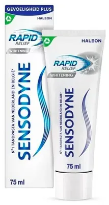Produktbild von Sensodyne Rapid Relief Whitening Tandpasta voor Gevoelige Tanden (75 ml)