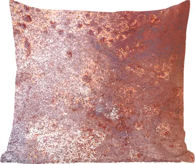 Produktbild von MuchoWow® Zierkissen Sofakissen Wohnzimmer Dekokissen 40x40 cm Platten - Rost - Metall - Foto Kissen - Schlafzimmer Dekoration