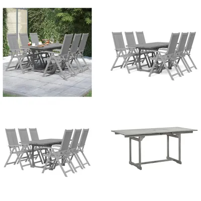 Produktbild von vidaXL 7 tlg. Garten Essgruppe Massivholz Akazie - Garten Essgruppe - Garten Essgruppen - Essgruppe Holz - Essgruppe Massivholz