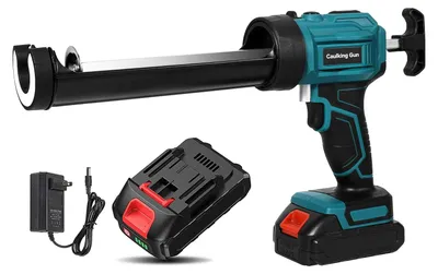 Immagine prodotto di Pistola elettrica per applicazioni di colla, con velocità regolabile, alimentata a batteria. Include 1 batteria