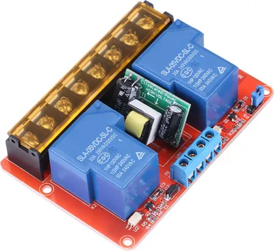 Image de AC100V-250V 30A Relais haute puissance à 2 canaux DC5V Module interrupteur à déclenchement à niveau bas élevé