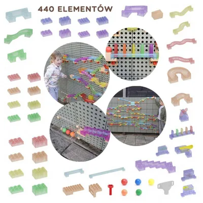 Immagine prodotto di Masterkidz Ball Track Construction Set Stem Board 440 pezzi