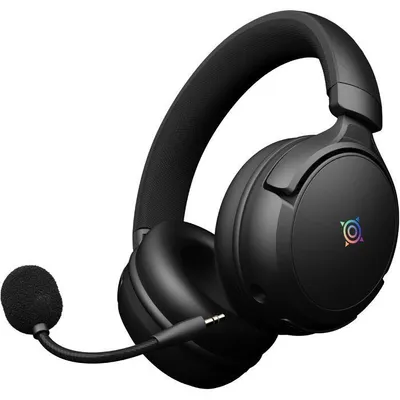 Produktbild von Gaming Headset, Kabellos, Abnehmbares Mikrofon, RGB LED, Schwarz