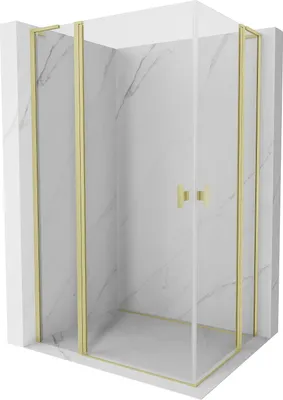 Obrázok produktu pre Mexen Mist L Duo otočné dvere sprchového kúta 105 x 95 cm, transparentné, brúsené zlato - 8A4L-105-095-55-00