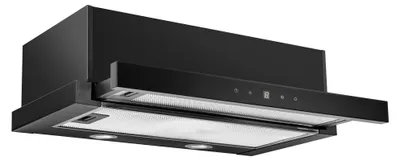 Produktbild von Focus Treviso Black 60 Glass Flachschirmhaube Dunstabzugshaube 60 cm ausziehbar Integrierte Abzugshaube TOUCH CONTROL