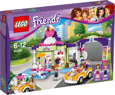 The image shows the box of a Lego Friends playset, depicting the assembled toy.