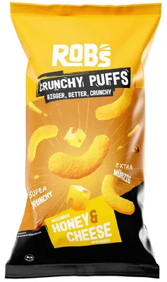 Produktbild von Rob's Crunchy Puffs Honey & Cheese 130g