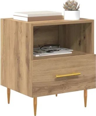 Obrázek produktu pro vidaXL Noční stolek se zásuvkami hnědý 40 x 35 x 47,5 cm Materiál na bázi dřeva