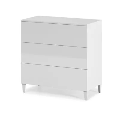 Produktbild von Kommode >Loft< in weiß glänzend - 80x80x40 (BxHxT)