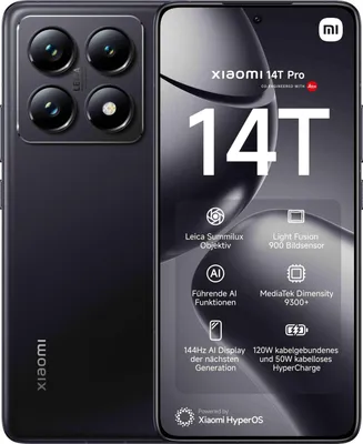 Produktbild von Xiaomi 14T Pro Titanschwarz 12 Gigabyte 512 Gigabyte