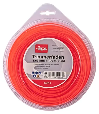 Motorsense Freischneider Mähfaden Trimmerfaden 1,65mm x 100m rund Nylon Signalfarbe Trimmer Ersatzfaden Schnur Garten Gras Rasen Wiese schneiden pflegen günstig online kaufen 926722 14517 4031765145176 Stabilo-Fachmarkt.de Dema