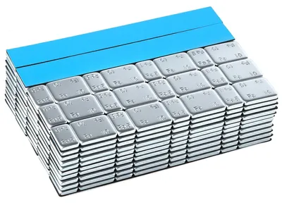 Zdjęcie produktu dla Ciężarki do wyważania, ciężarki kalibracyjne, 25 x 12 x 5 g, ciężarki stalowe, czarne