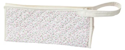 Produktbild von Gesteppte Haartrocknertasche mit Blumenmuster, Reise-Aufbewahrungstasche mit Griff, niedlicher tragbarer Organizer für Haartrockner und Zubehör