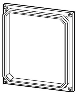 Productafbeelding van Eaton behuizingsdeksel D150, type D150-CI43, afmetingen: lengte 50 mm, breedte 375 mm
