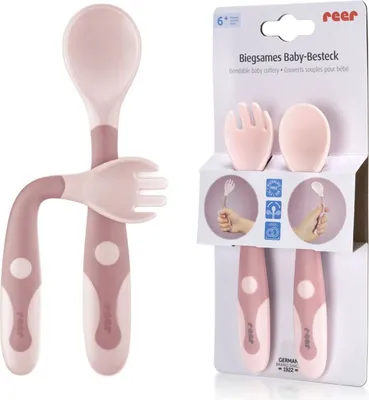 Produktbild von reer Biegsames Lernbesteck,rosa