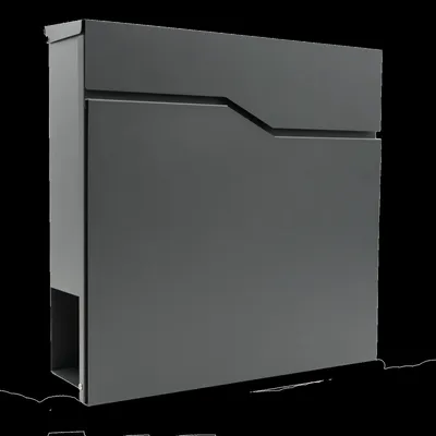 Produktbild von Briefkasten Wandbriefkasten mit Zeitungsfach Postkasten Stahl anthrazit 7016