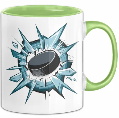 Produktbild von Eishockey Fan Tasse Geschenkidee für Wintersportliebhaber (Grün)